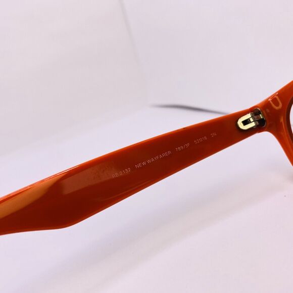 Ray-Ban Authentic Eyeglasses RB 2132 789/3F 52 [] 18 MM New Wayfarer Orange Blue - Picture 5 of 9